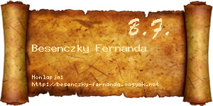Besenczky Fernanda névjegykártya